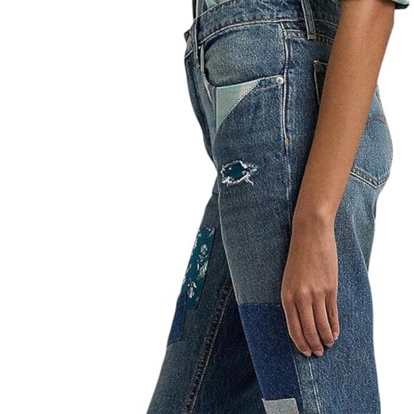 Ralph Lauren Womens Patchwork Boyfriend Jeans 6-8 - Picture 4 of 10